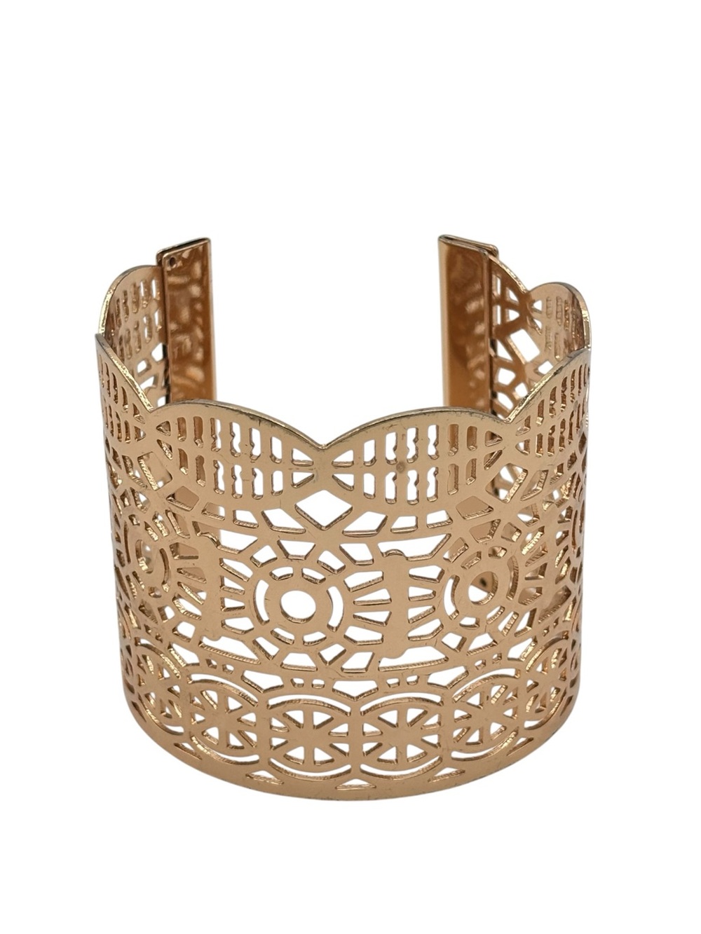 Jewelry Buzz Box Gold Filigree Cut Out Cuff Bracelet Women's Statement Jewelry